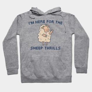 I'm Here For The Sheep Thrills - 8bit Pixel Art Hoodie